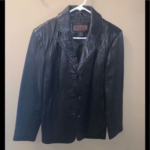 Siena black leather jacket